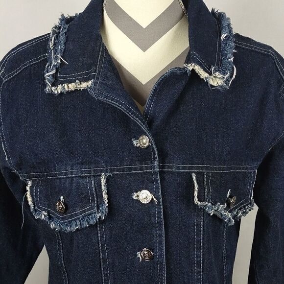 MTZ Distressed Blue Denim Cropped Jacket - Picture 2 of 8